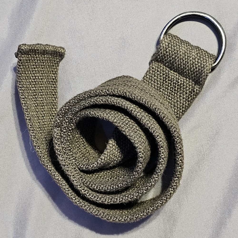 D-Ring Canvas Belt, Dark Brown